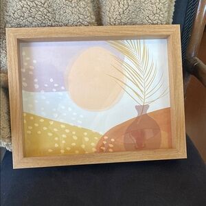 Framed Wall Art Abstract Leaf and Vase